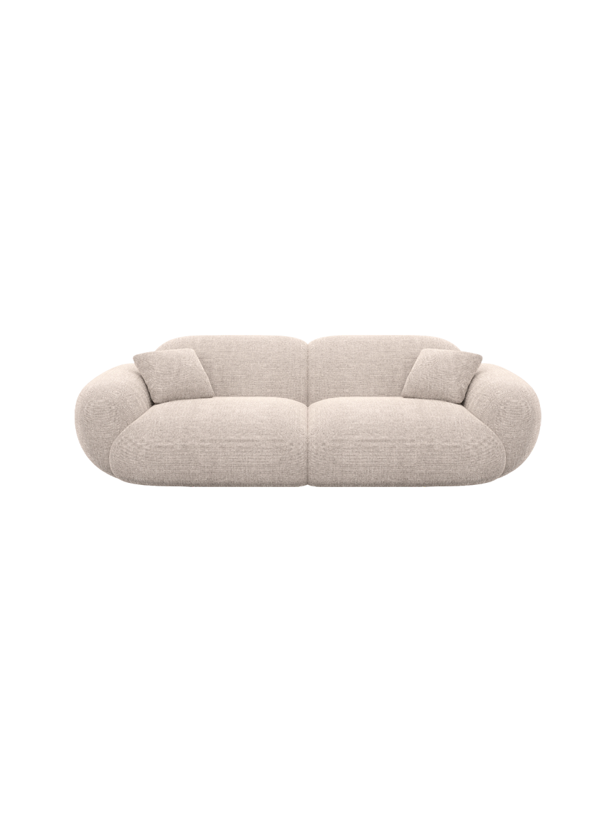 
2-Sitzer Design Sofa „Alma“ mit Strukturstoff-Bezug - Strukturstoff Anthrazit