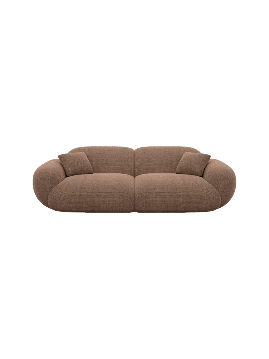 
2-Sitzer Design Sofa „Alma“ mit Strukturstoff-Bezug - Strukturstoff Anthrazit