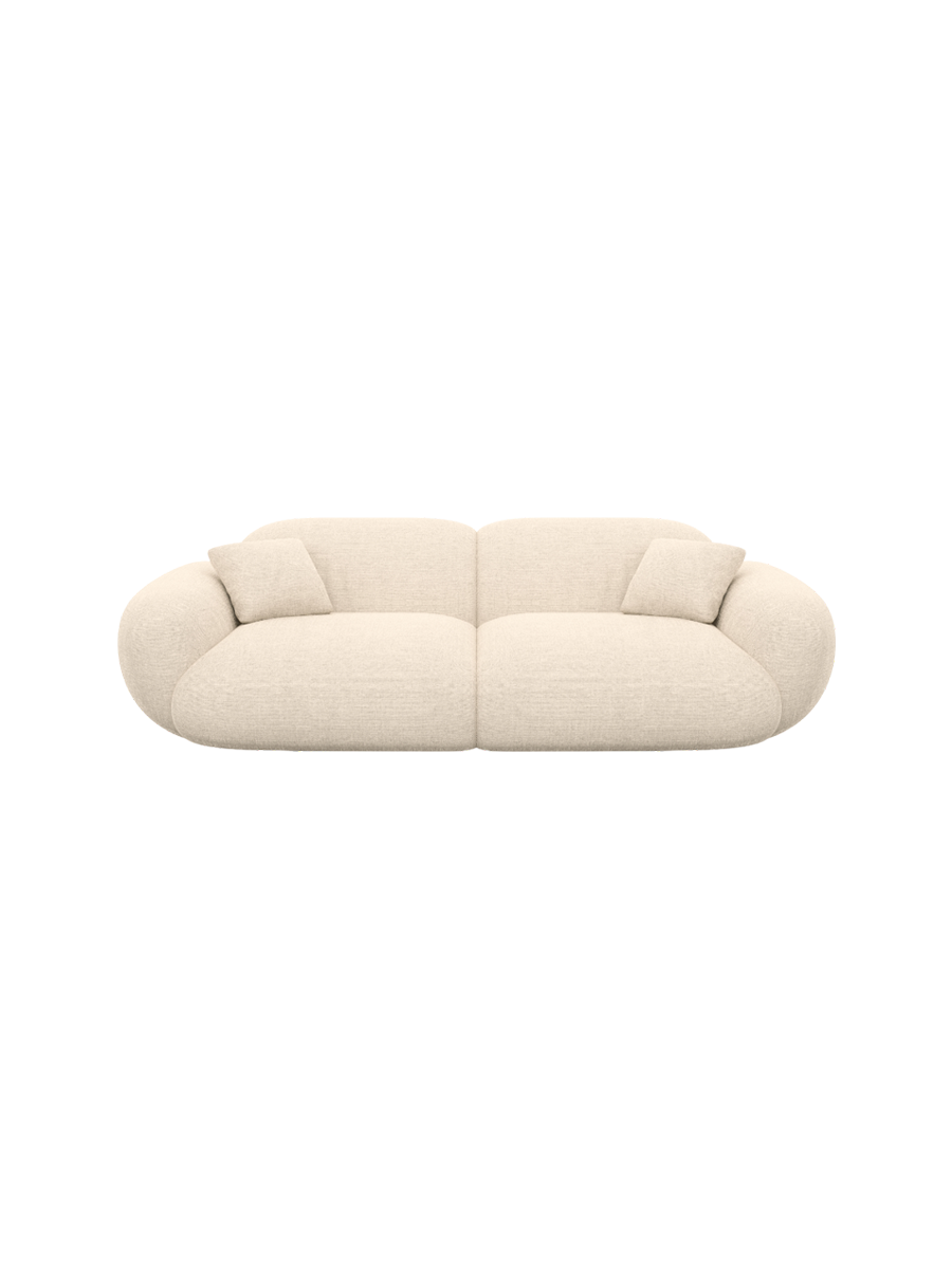 
2-Sitzer Design Sofa „Alma“ mit Strukturstoff-Bezug - Strukturstoff Anthrazit