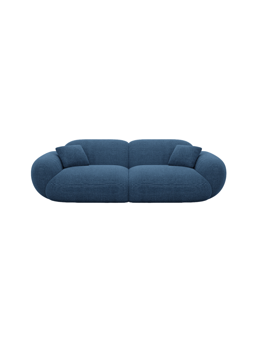 
2-Sitzer Design Sofa „Alma“ mit Strukturstoff-Bezug - Strukturstoff Anthrazit