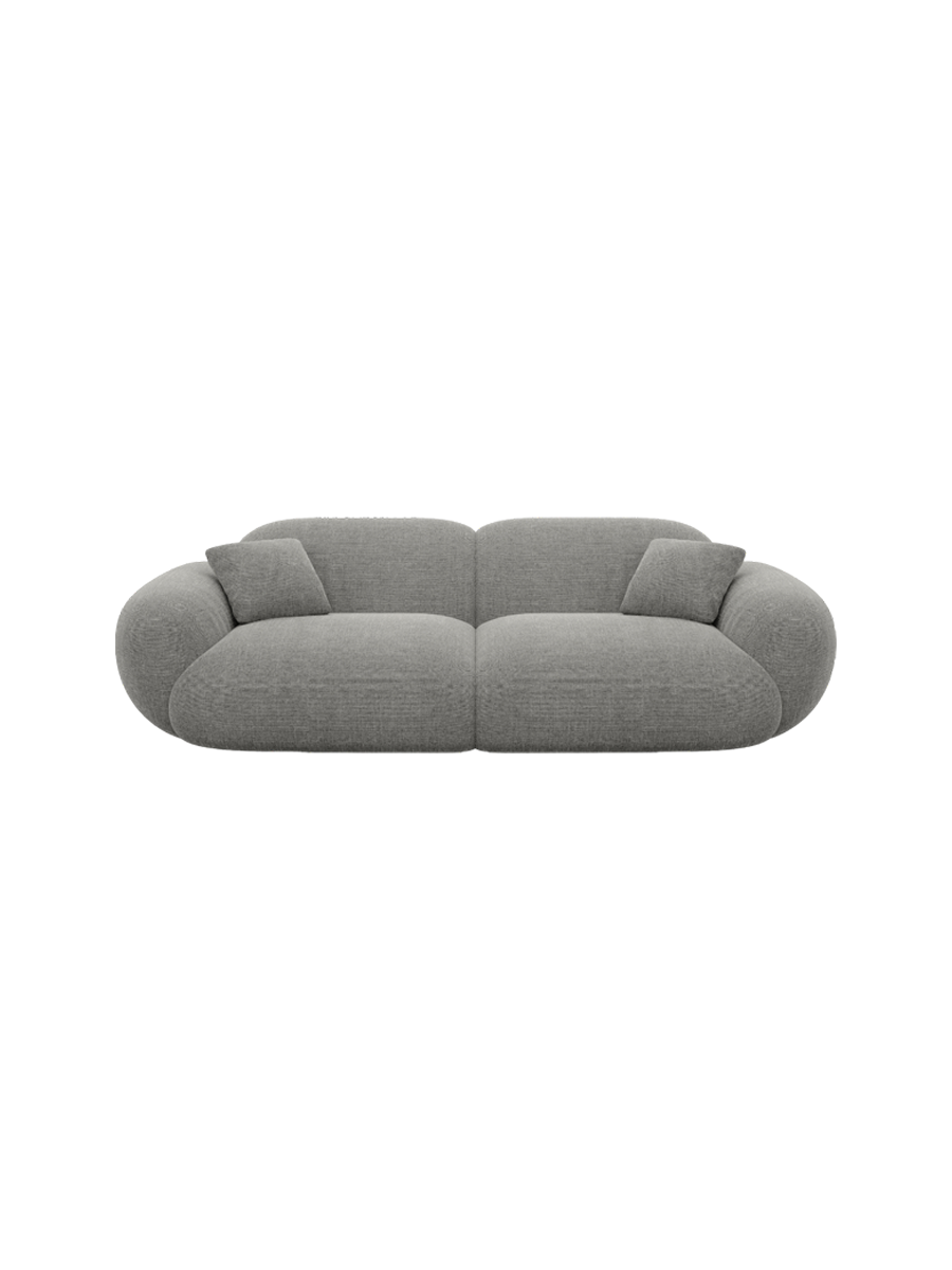 
2-Sitzer Design Sofa „Alma“ mit Strukturstoff-Bezug - Strukturstoff Anthrazit