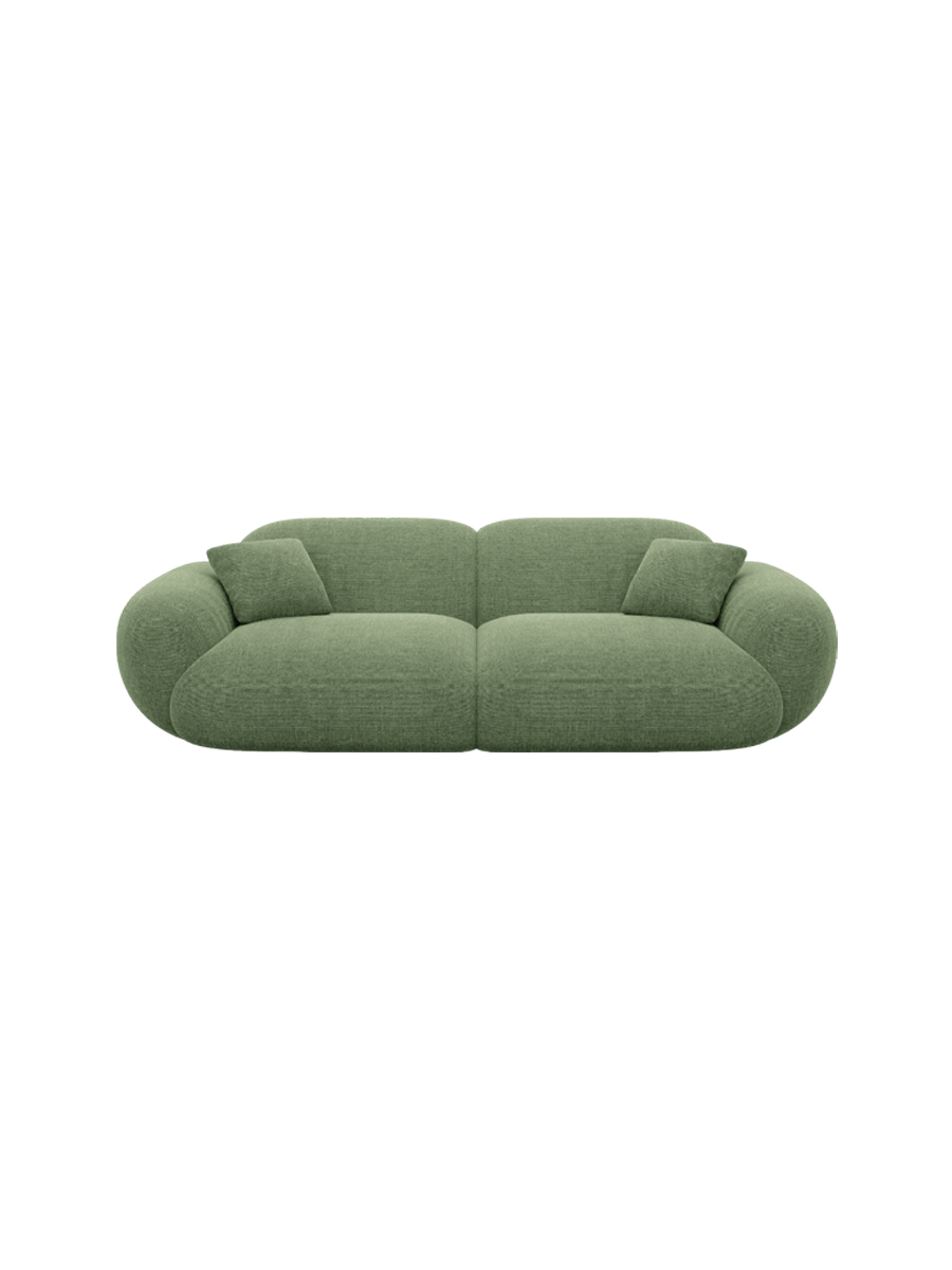
2-Sitzer Design Sofa „Alma“ mit Strukturstoff-Bezug - Strukturstoff Anthrazit