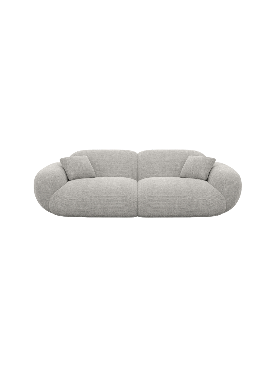 
2-Sitzer Design Sofa „Alma“ mit Strukturstoff-Bezug - Strukturstoff Anthrazit