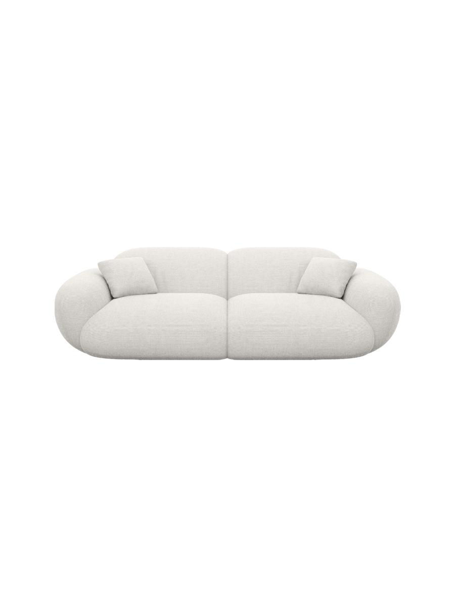 
2-Sitzer Design Sofa „Alma“ mit Strukturstoff-Bezug - Strukturstoff Anthrazit