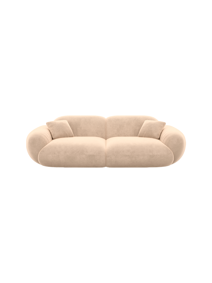 
2-seater designer sofa “Alma” with velvet upholstery - Velvet cover Royal Blue