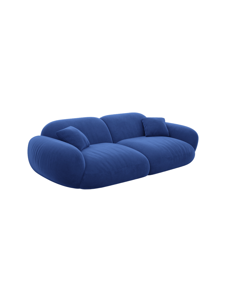 
2-seater designer sofa “Alma” with velvet upholstery - Velvet cover Royal Blue
