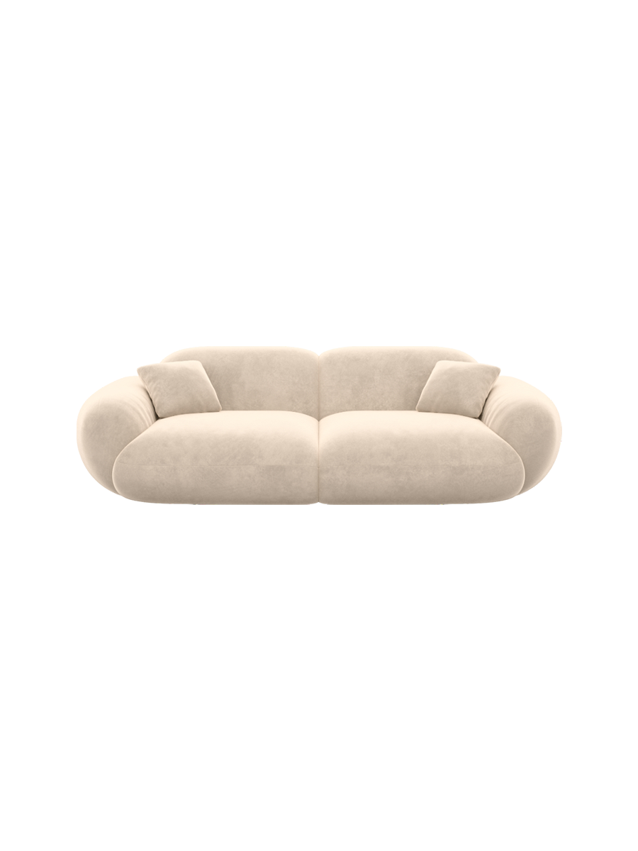 
2-seater designer sofa “Alma” with velvet upholstery - Velvet cover Royal Blue