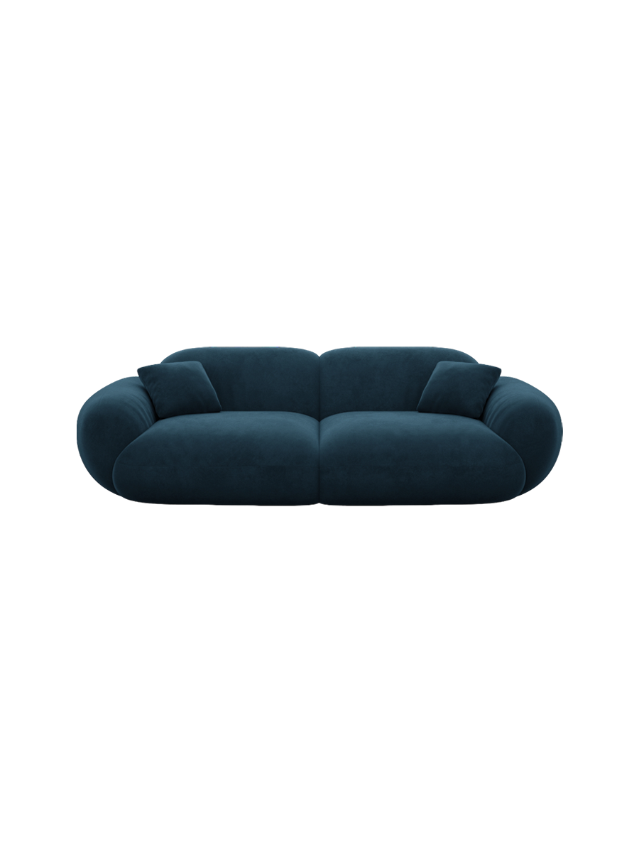 
2-seater designer sofa “Alma” with velvet upholstery - Velvet cover Royal Blue