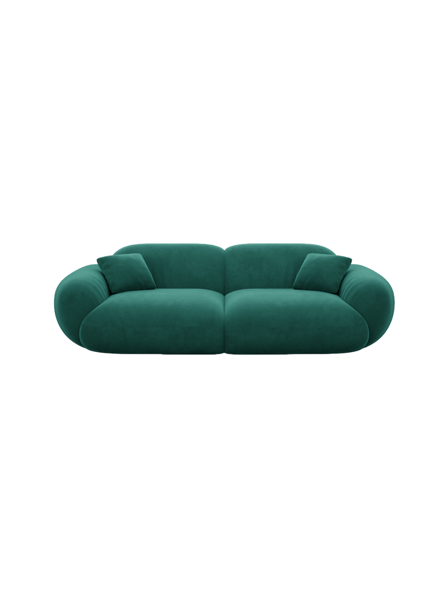 
2-seater designer sofa “Alma” with velvet upholstery - Velvet cover Royal Blue
