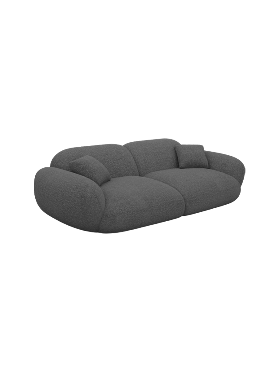 
3-Sitzer Design Sofa „Alma“ mit Bouclé-Bezug - Bouclé Graphit