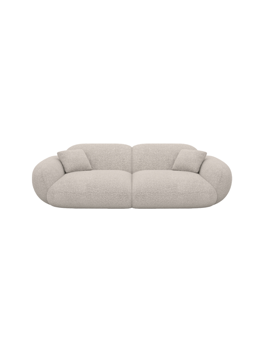 
3-Sitzer Design Sofa „Alma“ mit Bouclé-Bezug - Bouclé Graphit