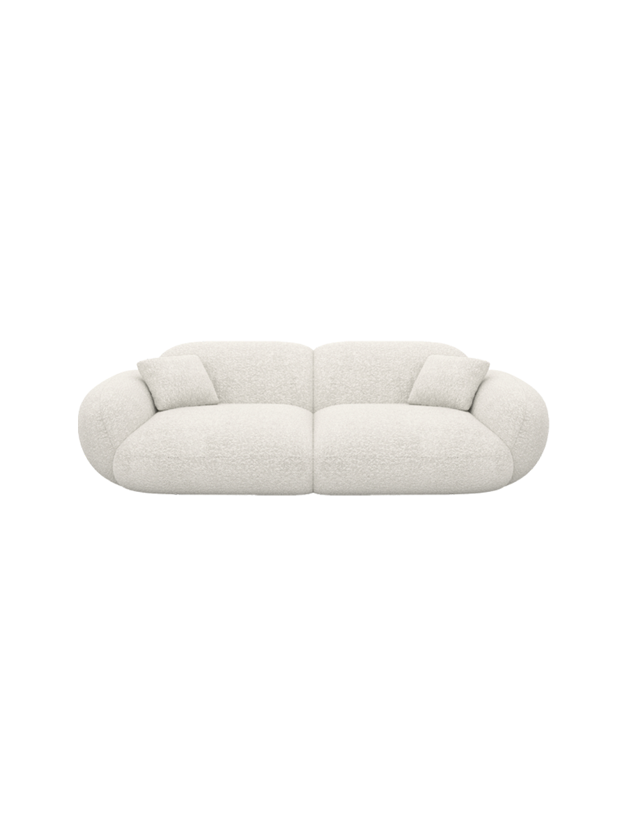 
3-Sitzer Design Sofa „Alma“ mit Bouclé-Bezug - Bouclé Graphit