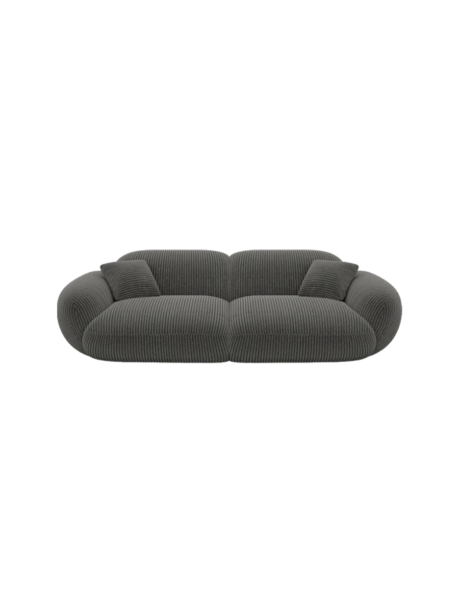 
3-Sitzer Design Sofa „Levante“, Cordsamt - Cordsamt Dunkelblau