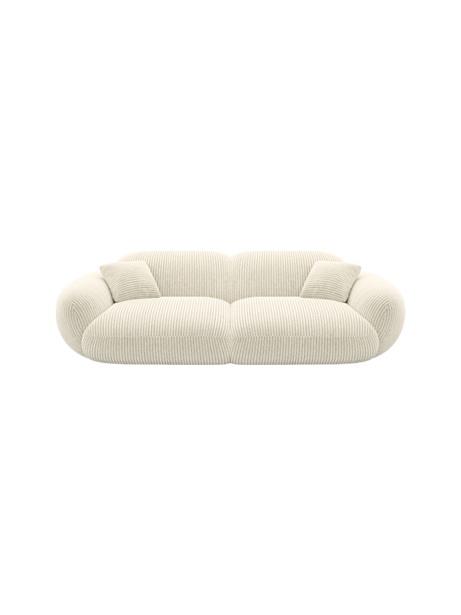 
3-Sitzer Design Sofa „Levante“, Cordsamt - Cordsamt Dunkelblau