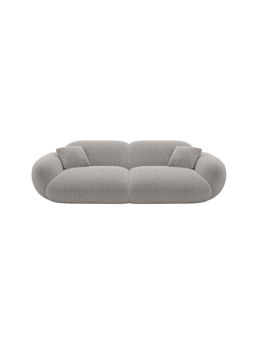 
3-Sitzer Design Sofa „Levante“, Cordsamt - Cordsamt Dunkelblau