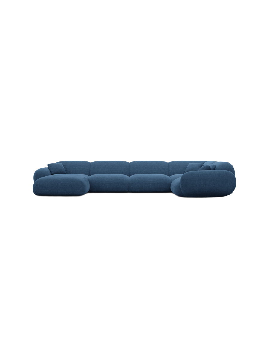 
6-Sitzer Design Panorama-Sofa „Alma XL“ mit Strukturstoff-Bezug - Strukturstoff Anthrazit / Lange Seite links