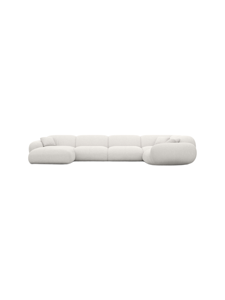 
6-Sitzer Design Panorama-Sofa „Alma XL“ mit Strukturstoff-Bezug - Strukturstoff Anthrazit / Lange Seite links