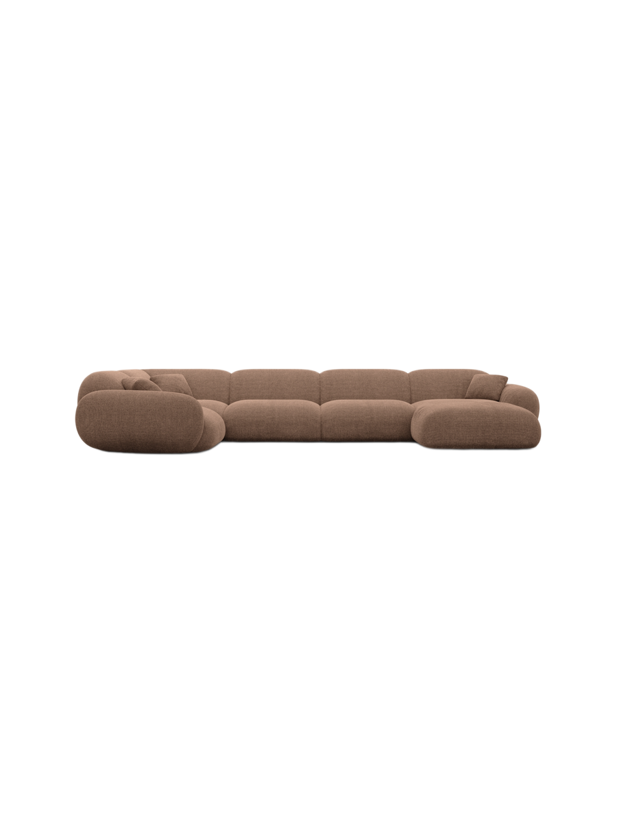 
6-Sitzer Design Panorama-Sofa „Alma XL“ mit Strukturstoff-Bezug - Strukturstoff Anthrazit / Lange Seite links