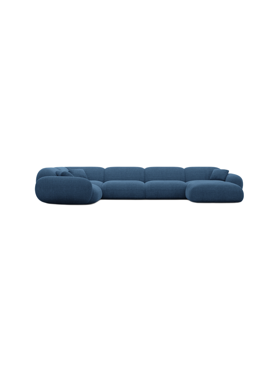 
6-Sitzer Design Panorama-Sofa „Alma XL“ mit Strukturstoff-Bezug - Strukturstoff Anthrazit / Lange Seite links