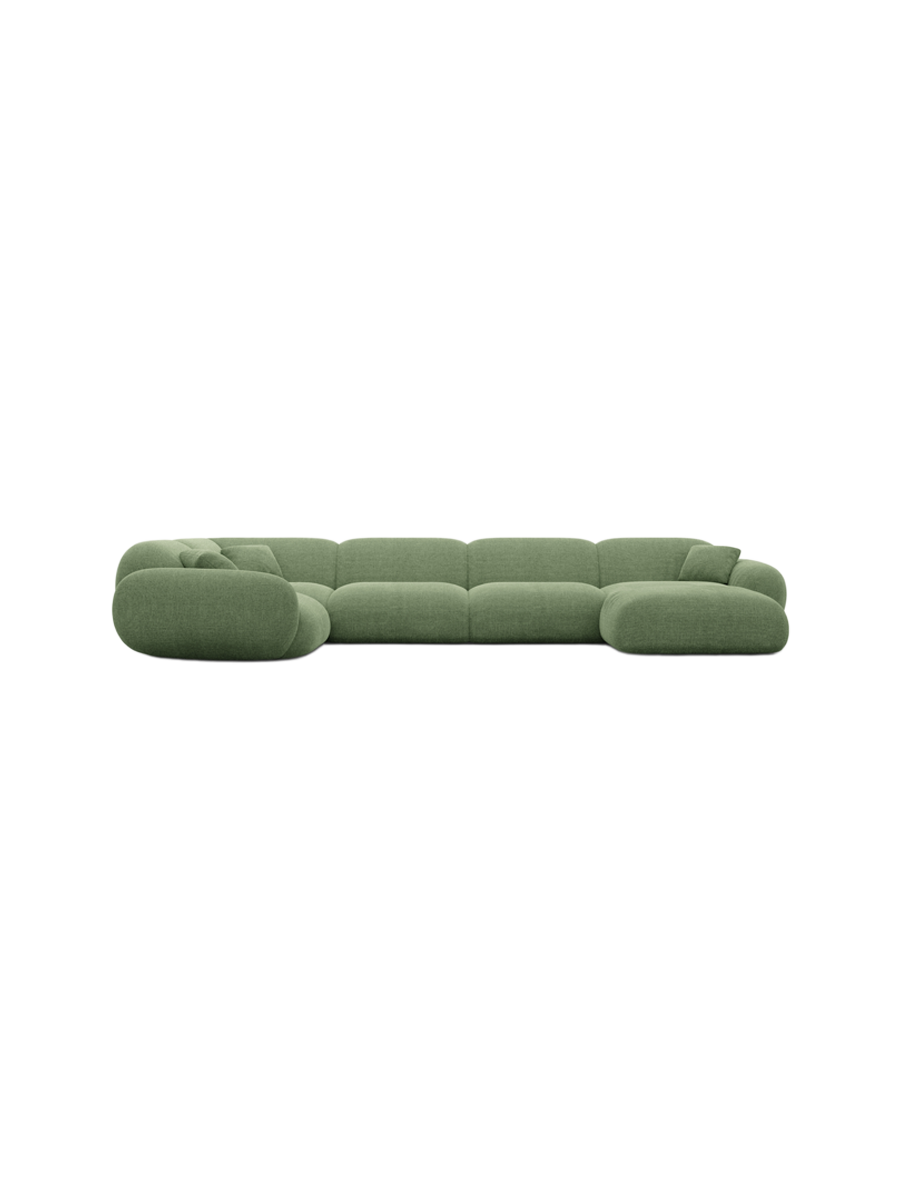 
6-Sitzer Design Panorama-Sofa „Alma XL“ mit Strukturstoff-Bezug - Strukturstoff Anthrazit / Lange Seite links