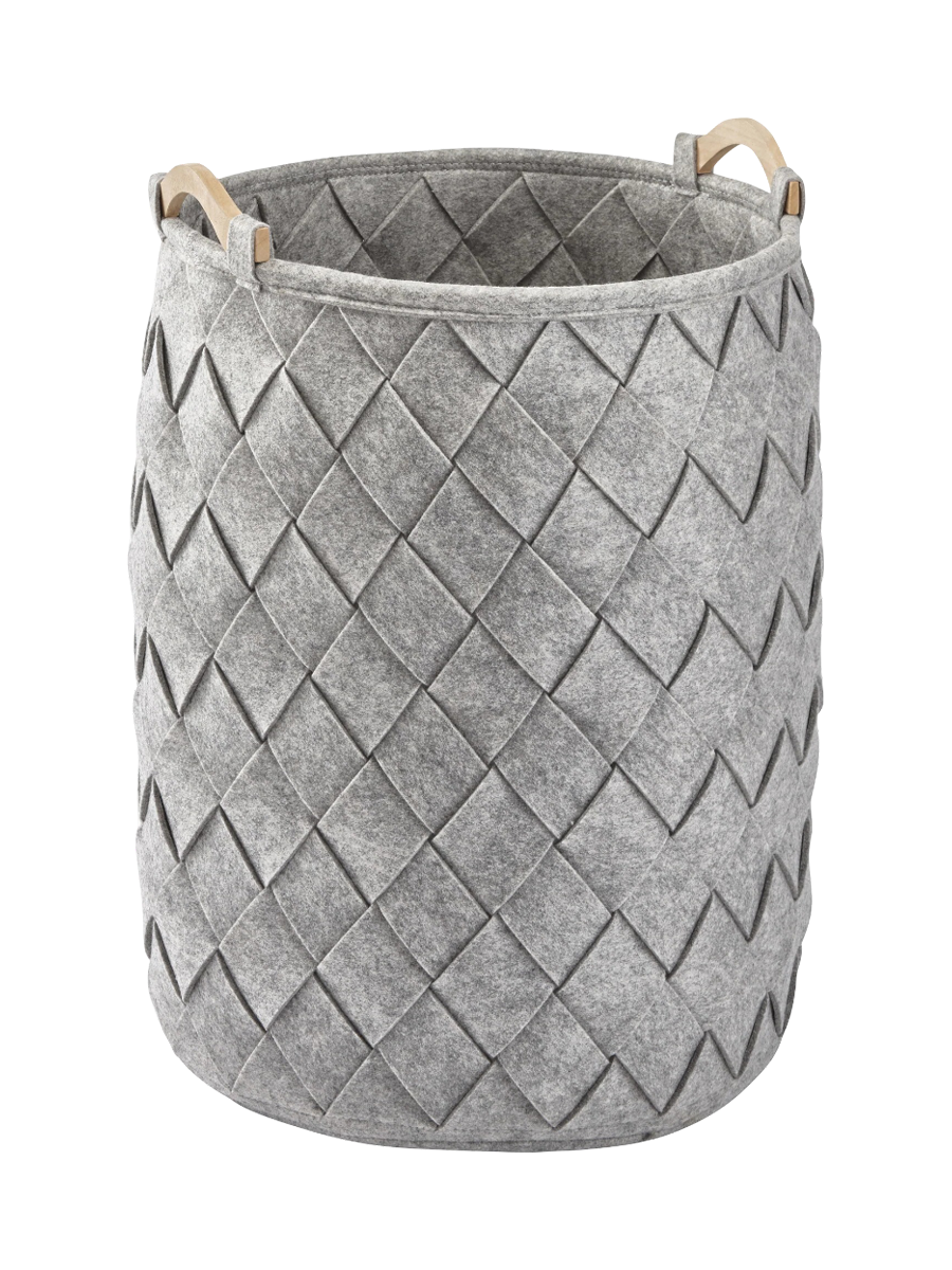 
Panier à linge design « Amy » Ø 40 x 60 cm - Gris clair