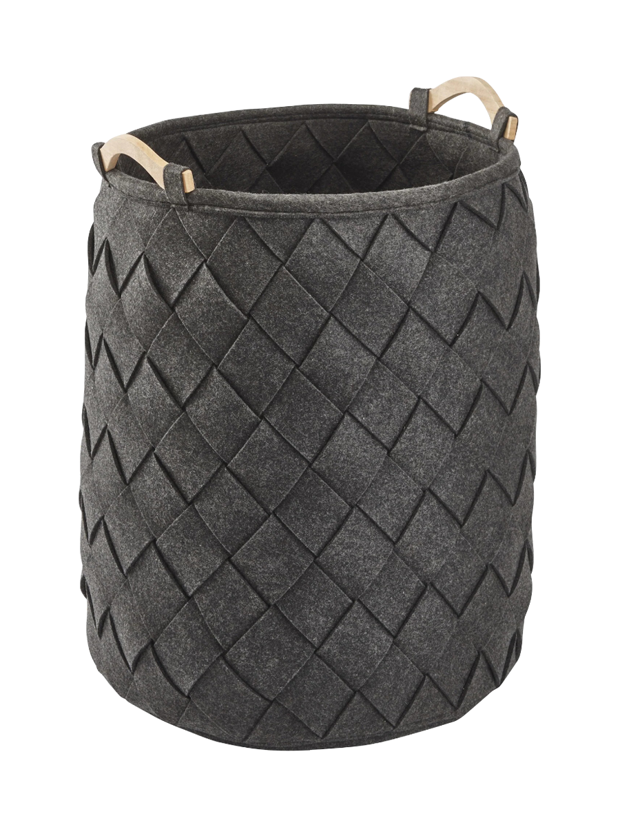 
Panier à linge design « Amy » Ø 40 x 60 cm - Gris foncé