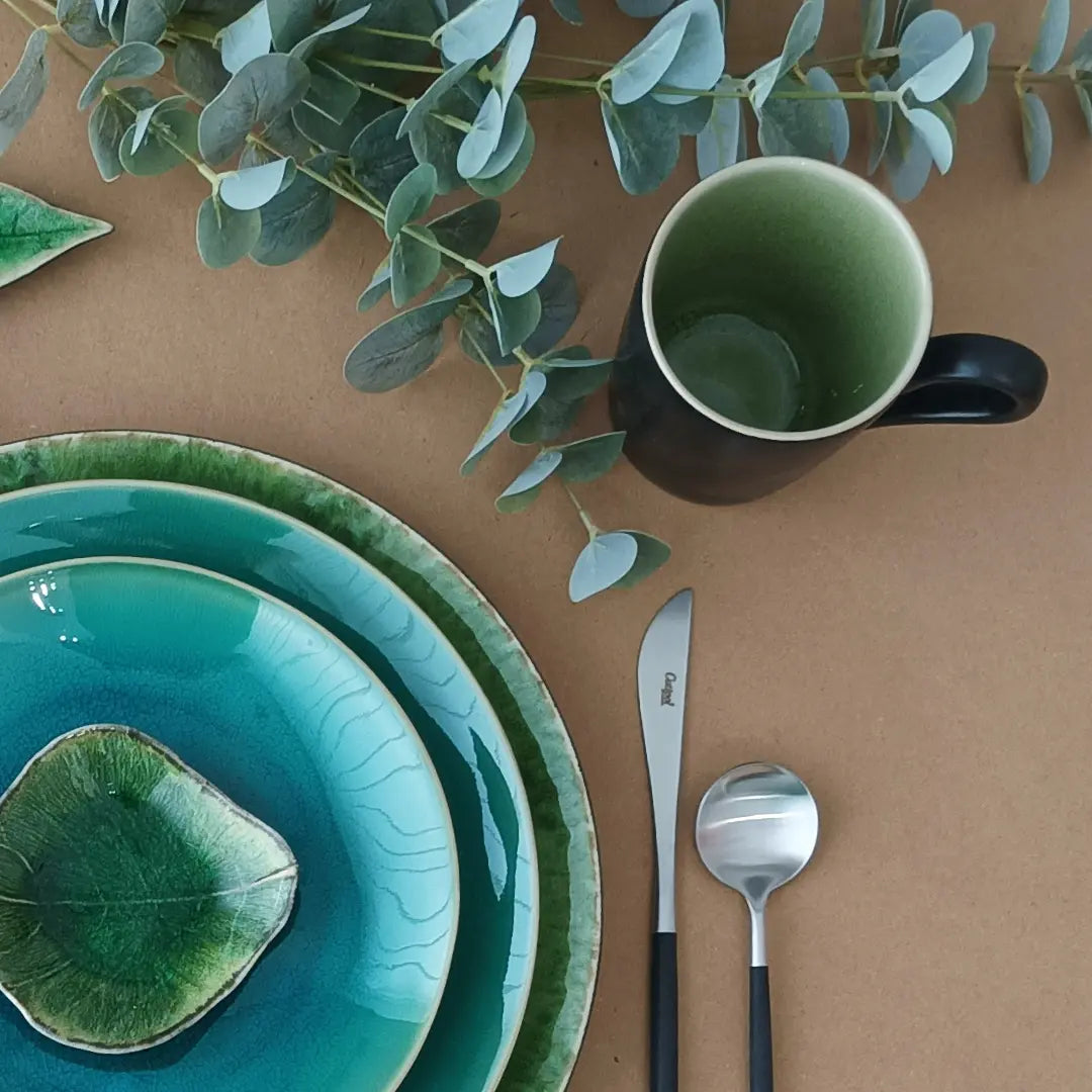 
Handmade Tea & Coffee Mug "Riviera" - Fresh Green