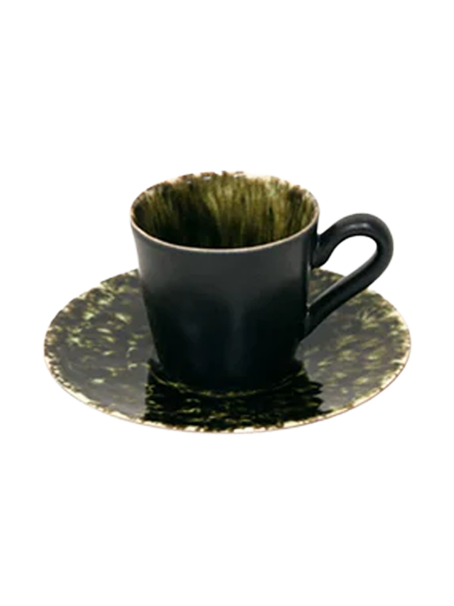 
Tasse à expresso artisanale « Riviera » avec soucoupe - Perceuses