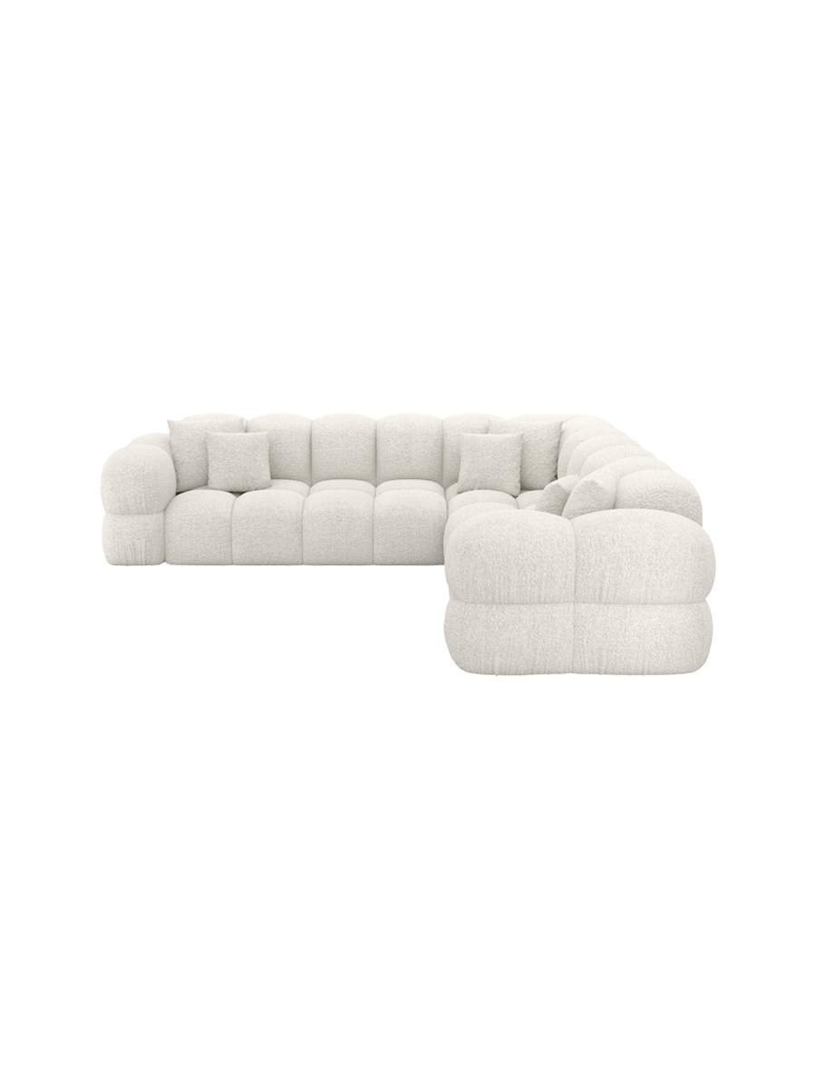 
5-Sitzer Design Ecksofa „Avala“ mit Bouclé-Bezug - Bouclé Graphit