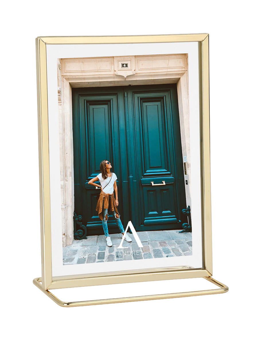 
Cadre photo en métal doré 15x20 cm