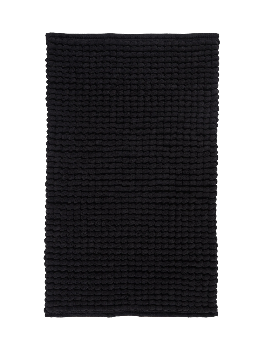 
Handmade, Soft Bath Mat "Axel" - Black - 23.6 x 23.6 inches