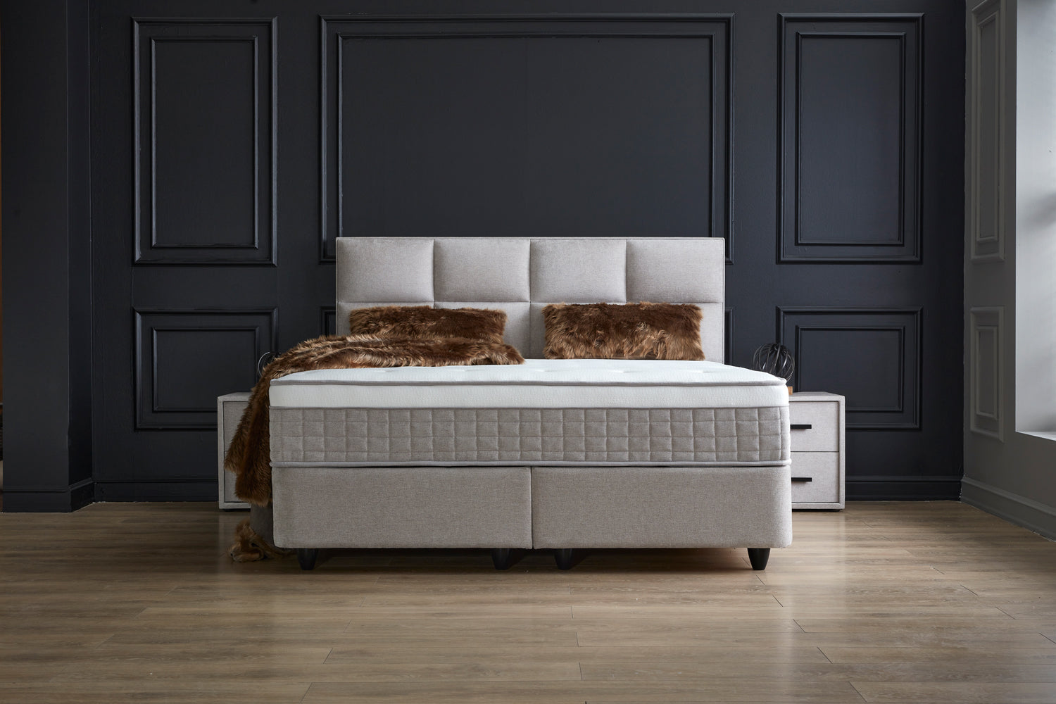 
Premium Box Spring Bed "Ayana" incl. Mattress & Topper - Without accessories / Mattress size: 180 x 200 cm