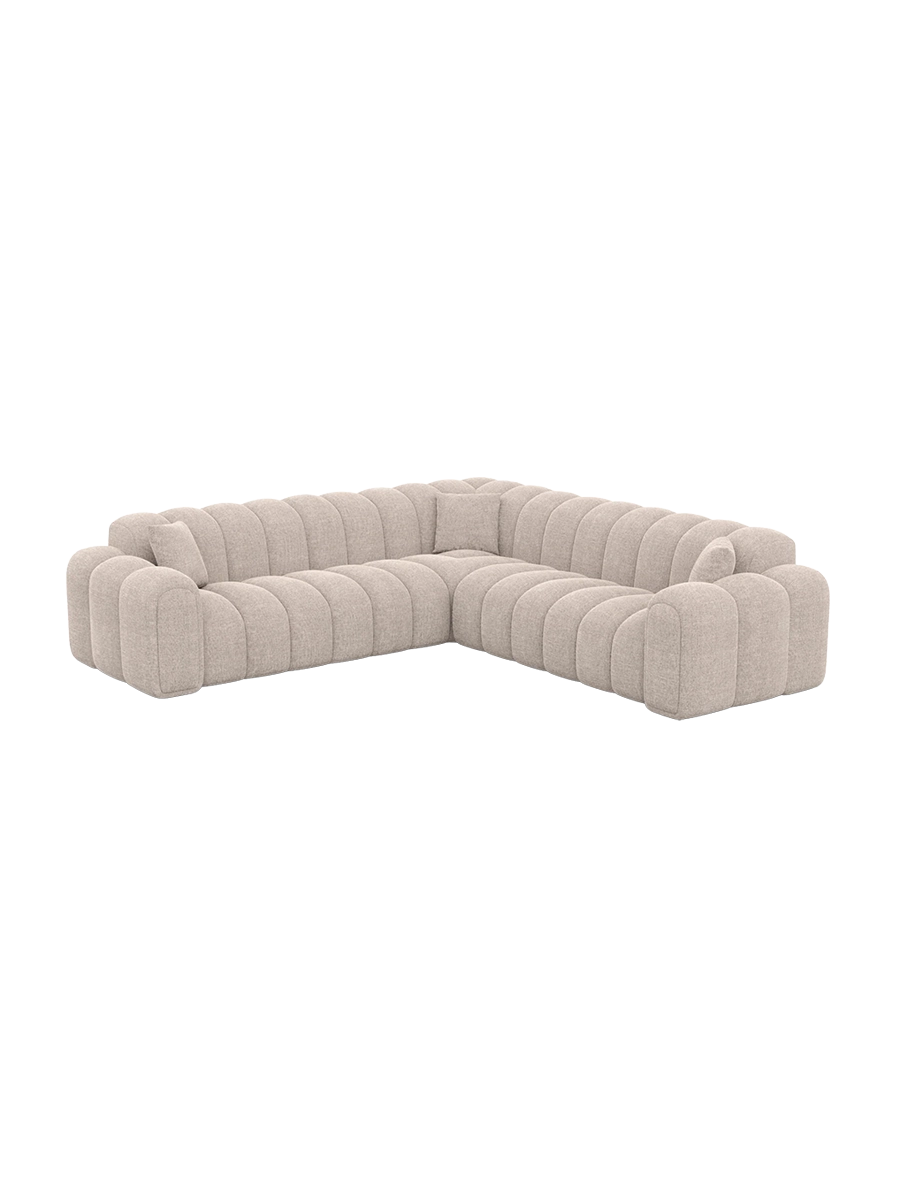 
5-Sitzer Design Ecksofa „Casamira“ mit Strukturstoff-Bezug - Strukturstoff Anthrazit