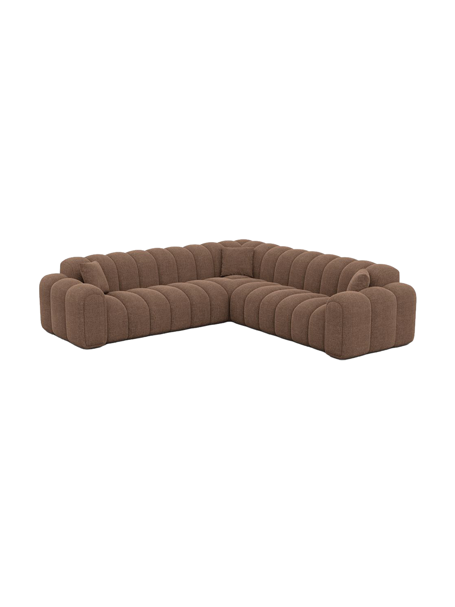 
5-Sitzer Design Ecksofa „Casamira“ mit Strukturstoff-Bezug - Strukturstoff Anthrazit