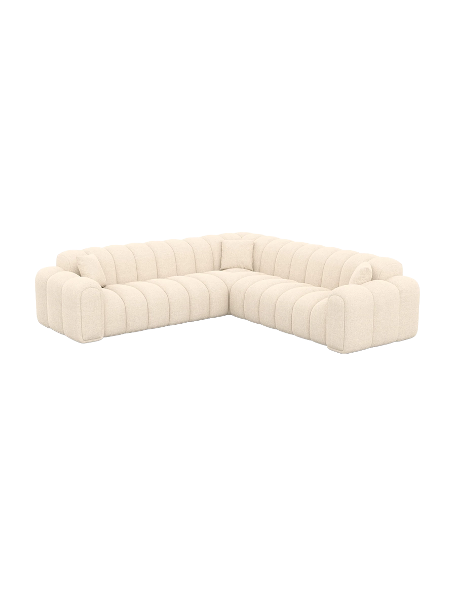 
5-Sitzer Design Ecksofa „Casamira“ mit Strukturstoff-Bezug - Strukturstoff Anthrazit