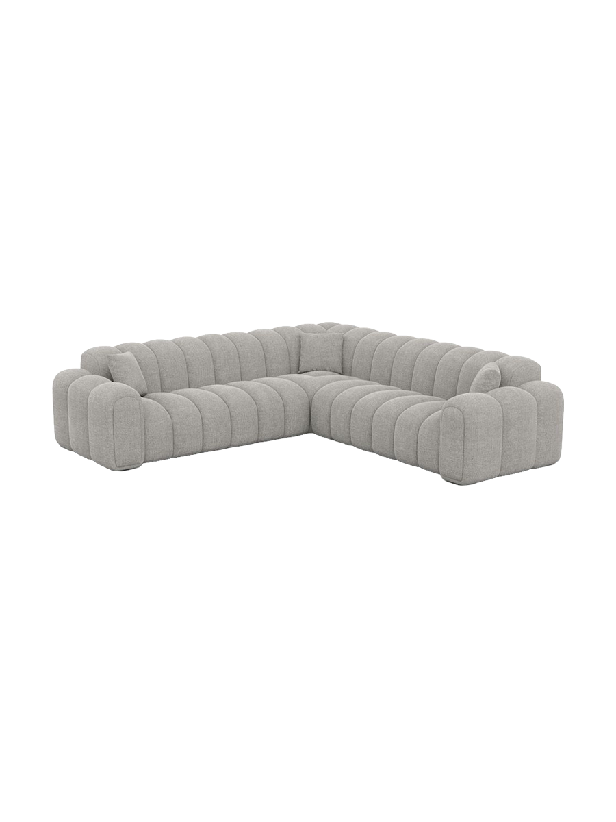 
5-Sitzer Design Ecksofa „Casamira“ mit Strukturstoff-Bezug - Strukturstoff Anthrazit