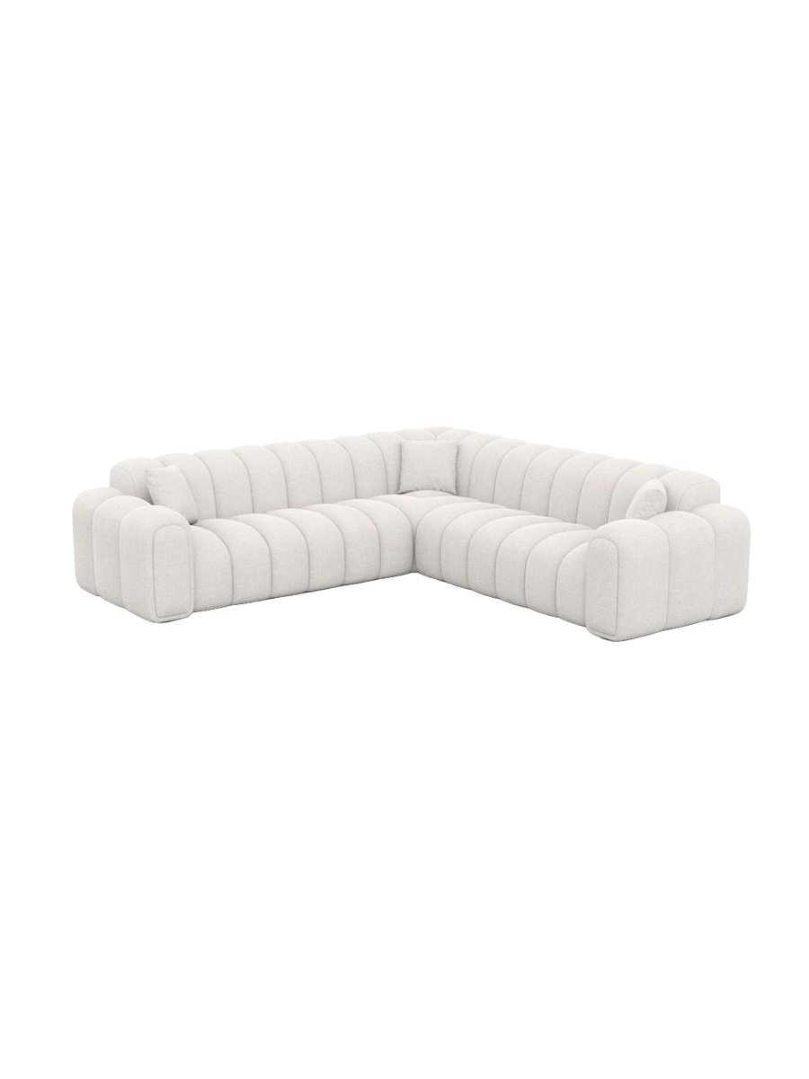 
5-Sitzer Design Ecksofa „Casamira“ mit Strukturstoff-Bezug - Strukturstoff Anthrazit