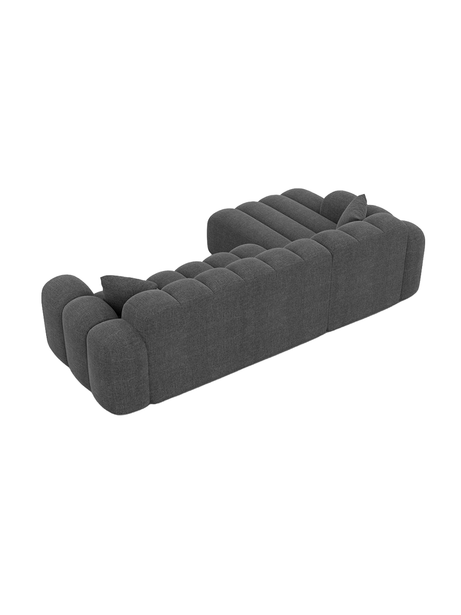 
4-Sitzer Design Ecksofa „Casamira“ mit Strukturstoff-Bezug - Strukturstoff Anthrazit / Eckteil links