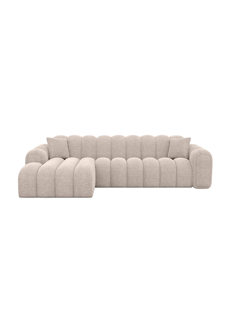 
4-Sitzer Design Ecksofa „Casamira“ mit Strukturstoff-Bezug - Strukturstoff Anthrazit / Eckteil links