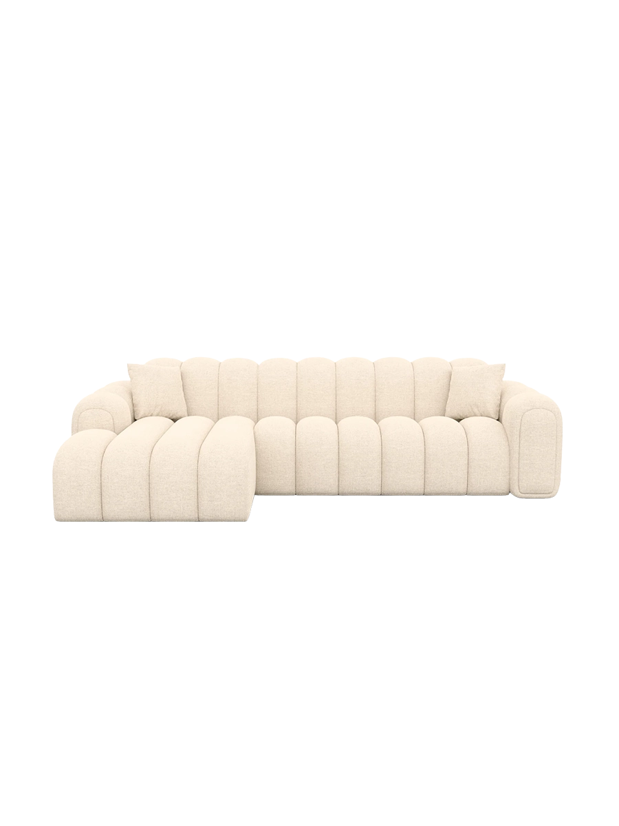 
4-Sitzer Design Ecksofa „Casamira“ mit Strukturstoff-Bezug - Strukturstoff Anthrazit / Eckteil links