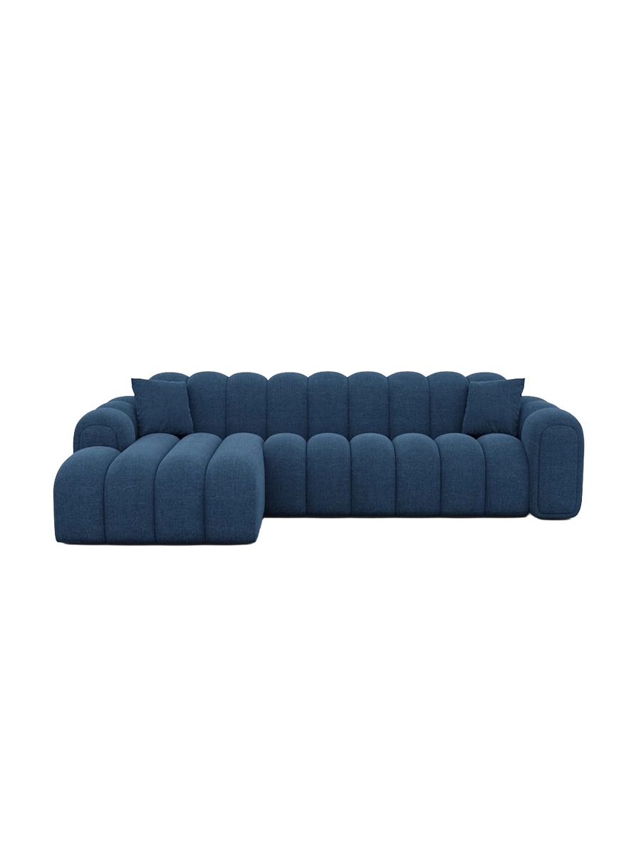 
4-Sitzer Design Ecksofa „Casamira“ mit Strukturstoff-Bezug - Strukturstoff Anthrazit / Eckteil links