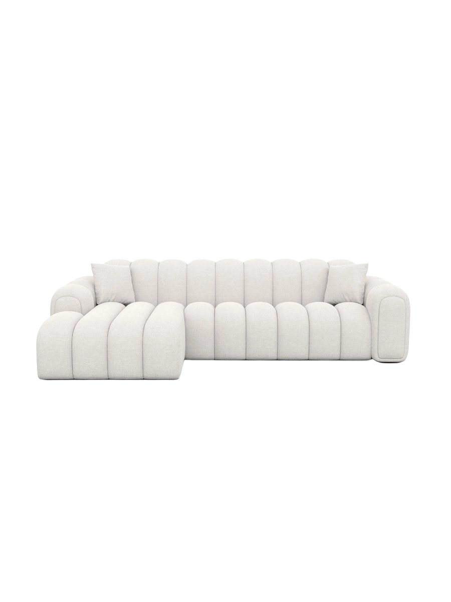 
4-Sitzer Design Ecksofa „Casamira“ mit Strukturstoff-Bezug - Strukturstoff Anthrazit / Eckteil links