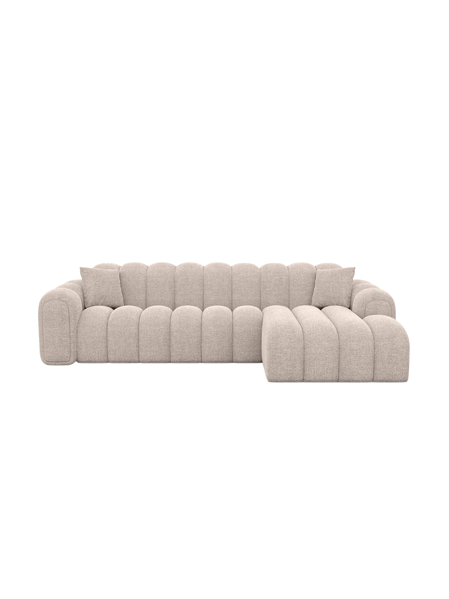 
4-Sitzer Design Ecksofa „Casamira“ mit Strukturstoff-Bezug - Strukturstoff Anthrazit / Eckteil links