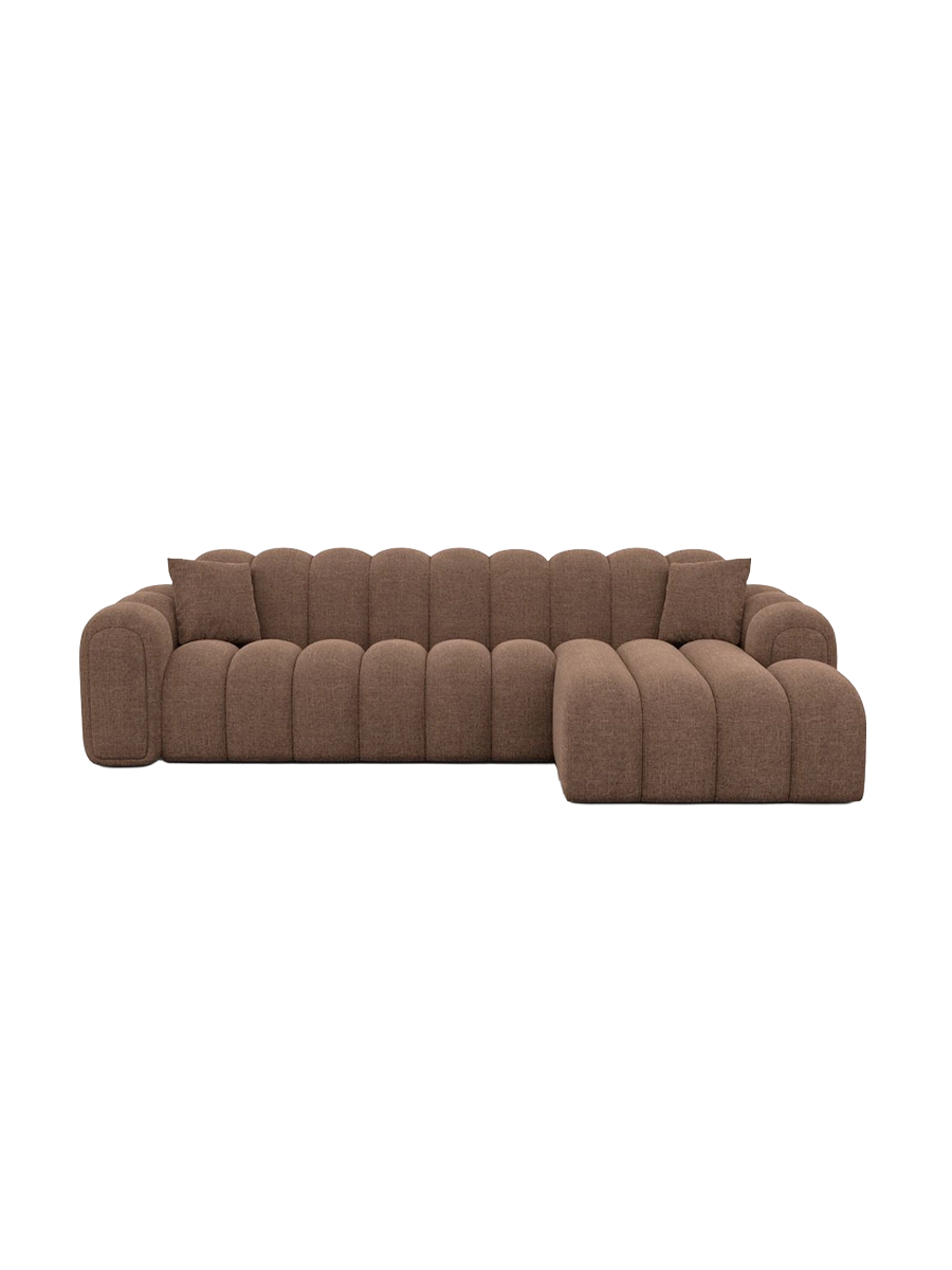 
4-Sitzer Design Ecksofa „Casamira“ mit Strukturstoff-Bezug - Strukturstoff Anthrazit / Eckteil links