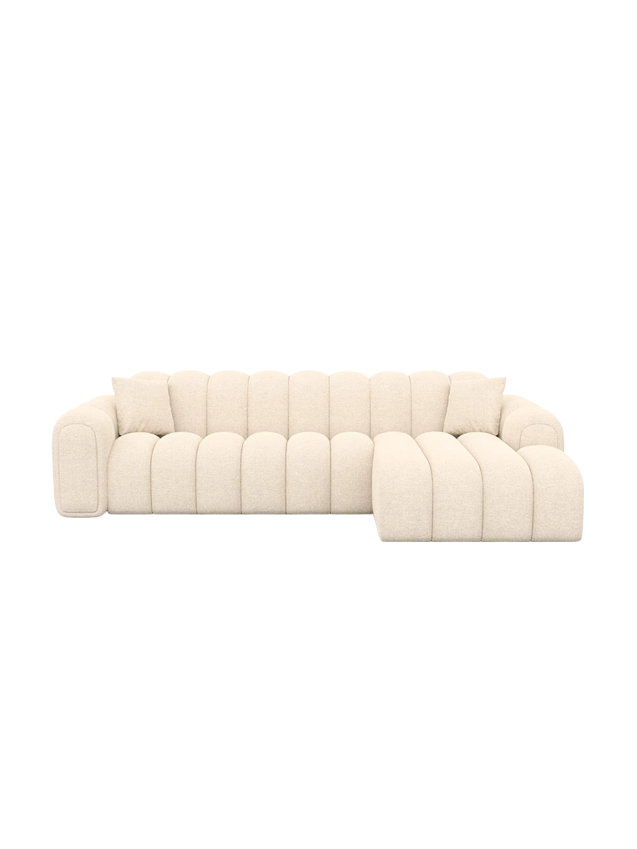 
4-Sitzer Design Ecksofa „Casamira“ mit Strukturstoff-Bezug - Strukturstoff Anthrazit / Eckteil links