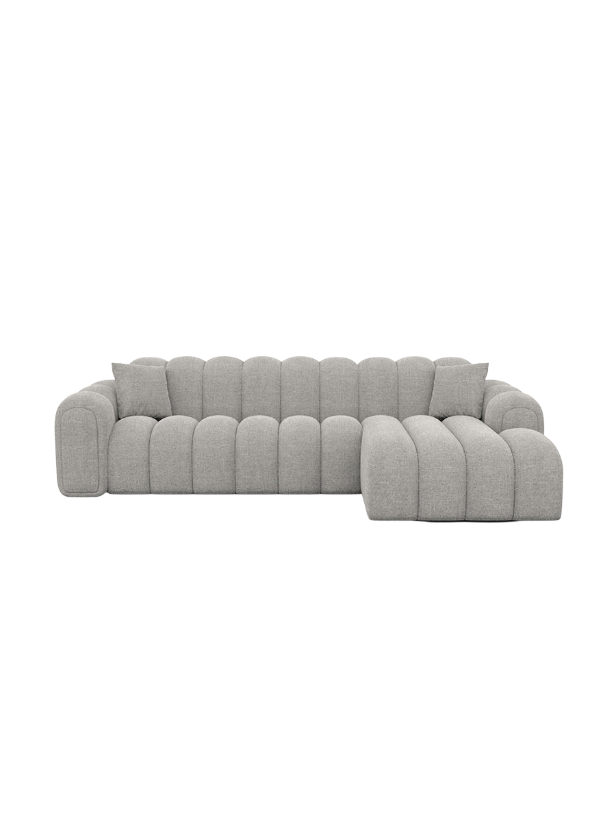 
4-Sitzer Design Ecksofa „Casamira“ mit Strukturstoff-Bezug - Strukturstoff Anthrazit / Eckteil links
