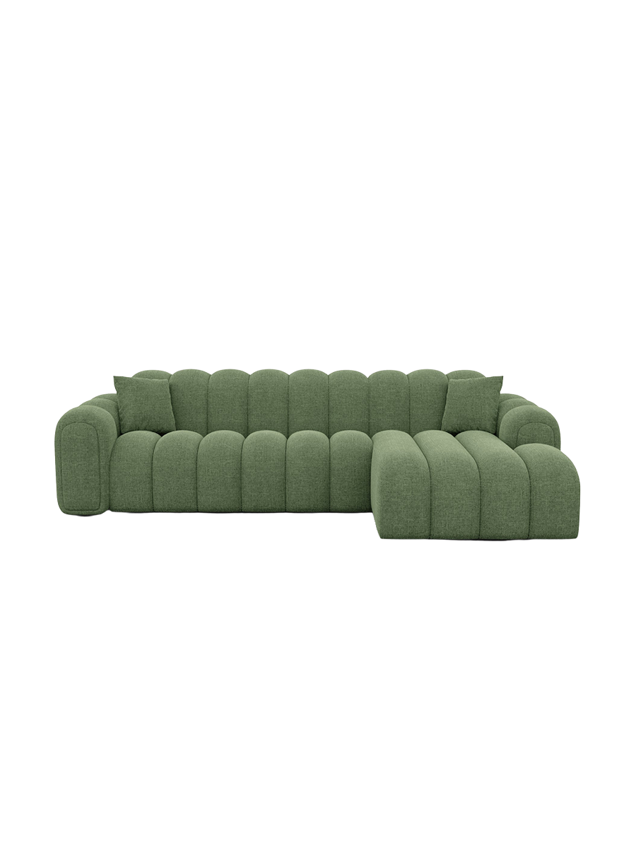 
4-Sitzer Design Ecksofa „Casamira“ mit Strukturstoff-Bezug - Strukturstoff Anthrazit / Eckteil links