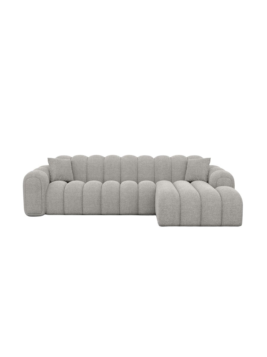 
4-Sitzer Design Ecksofa „Casamira“ mit Strukturstoff-Bezug - Strukturstoff Anthrazit / Eckteil links