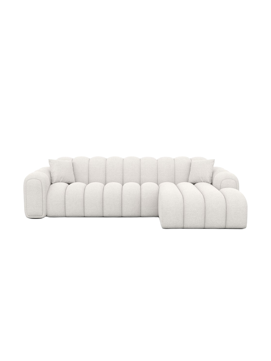
4-Sitzer Design Ecksofa „Casamira“ mit Strukturstoff-Bezug - Strukturstoff Anthrazit / Eckteil links