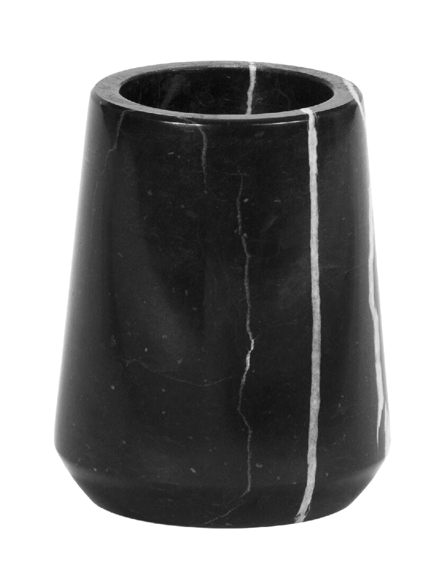 
Zahnputzbecher „Black Marble“ aus Marmor